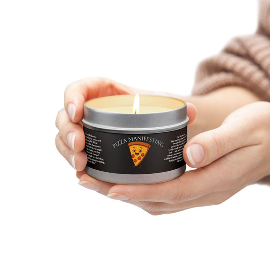 Pizza Manifesting Tin Candle - Fun & Quirky Candle for Pizza Lovers