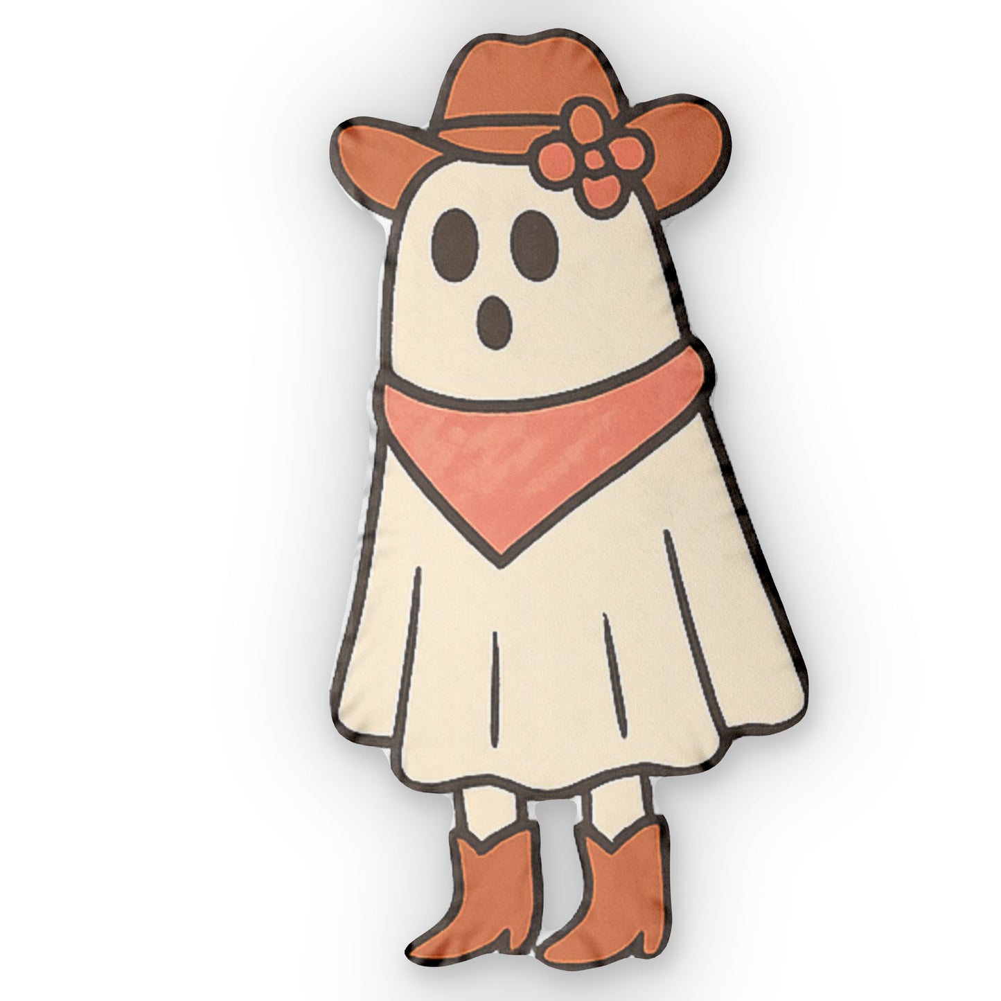 Cowgirl Ghost Pillow | Fun Decor for Kids, Halloween, Playrooms, Gifts