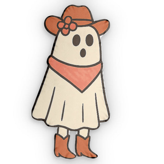 Cowgirl Ghost Pillow | Fun Decor for Kids, Halloween, Playrooms, Gifts