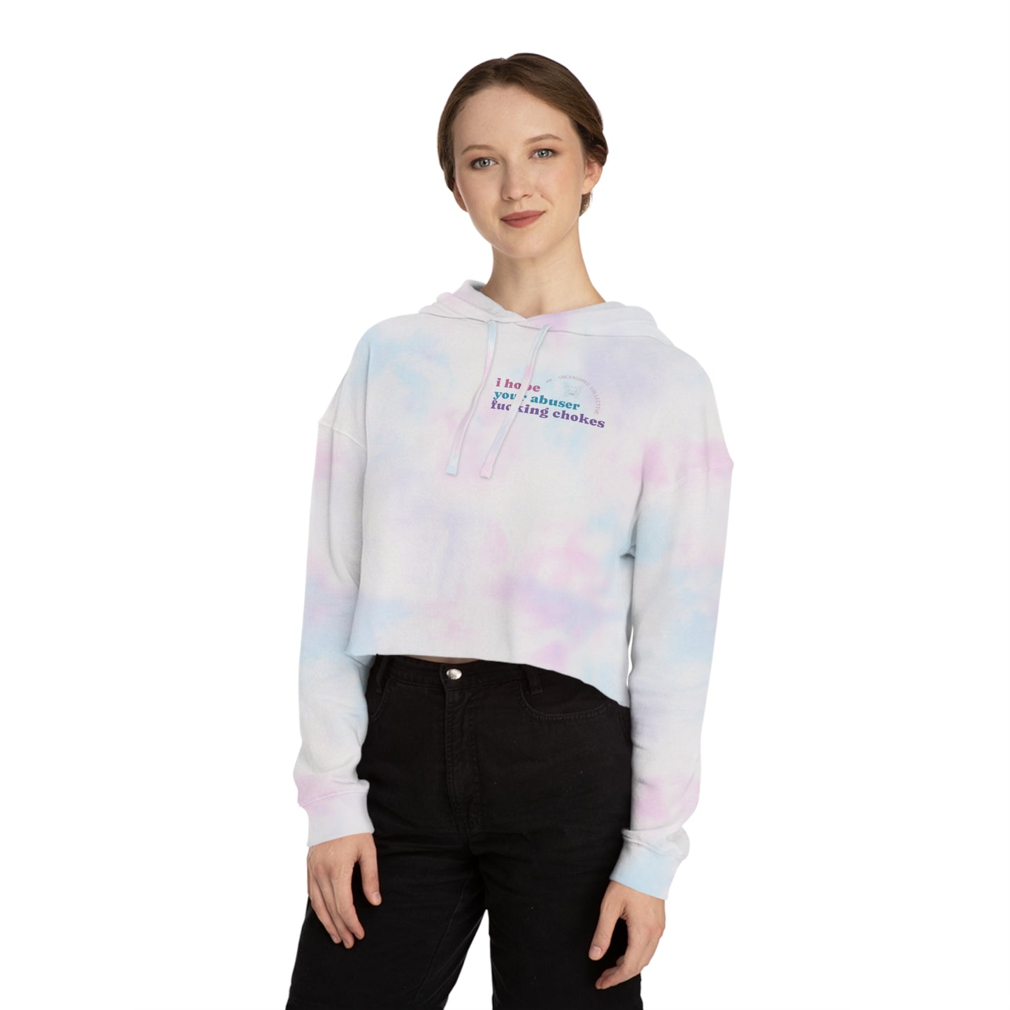I Hope Your Abuser F*ng Chokes | Crop Hoodie