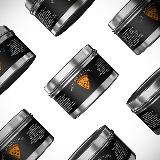 Pizza Manifesting Tin Candle - Fun & Quirky Candle for Pizza Lovers