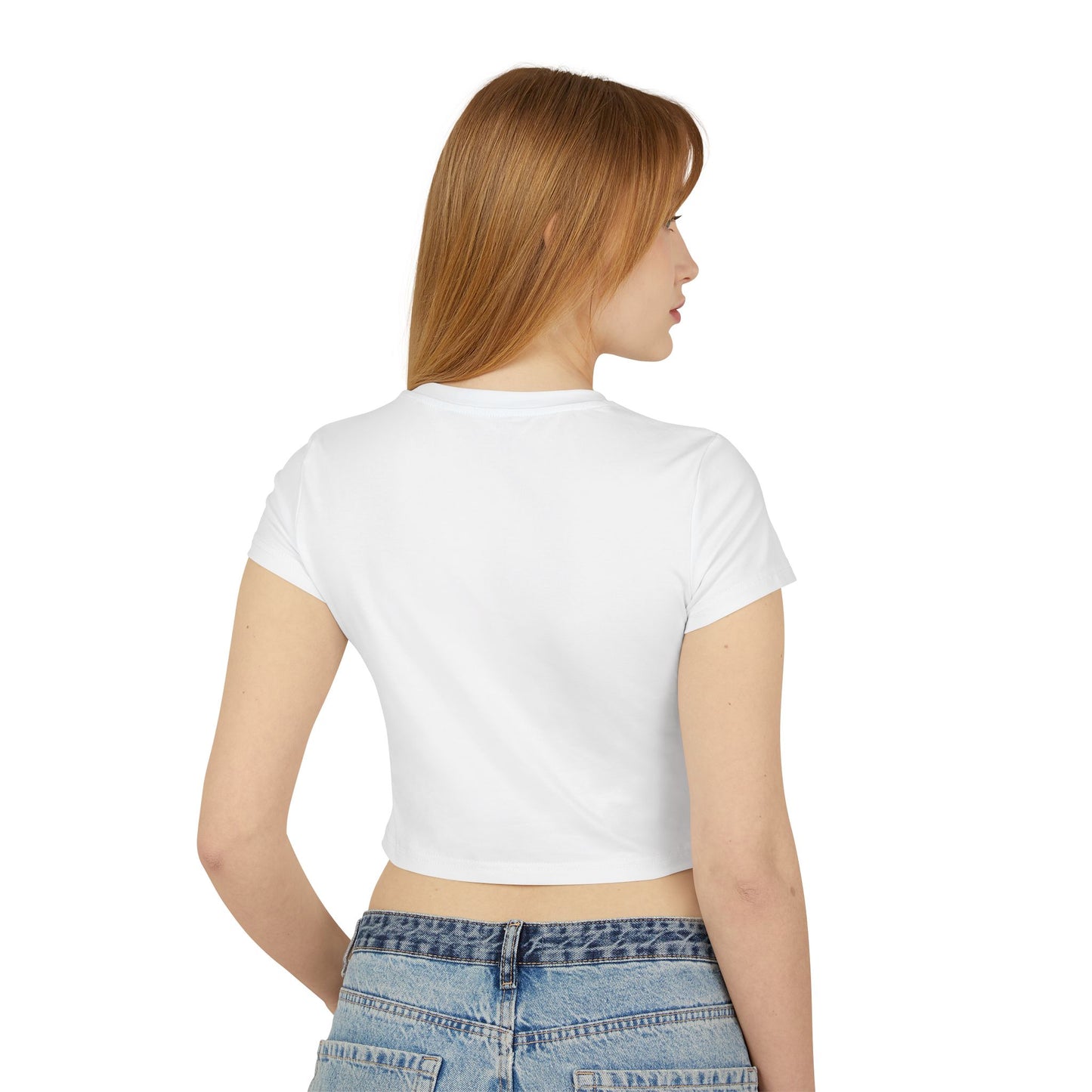 SLVT Graphic Women's Baby Tee, Casual Crop Top, Trendy T-Shirt, Gift for Her, Summer Fashion, Funny Apparel