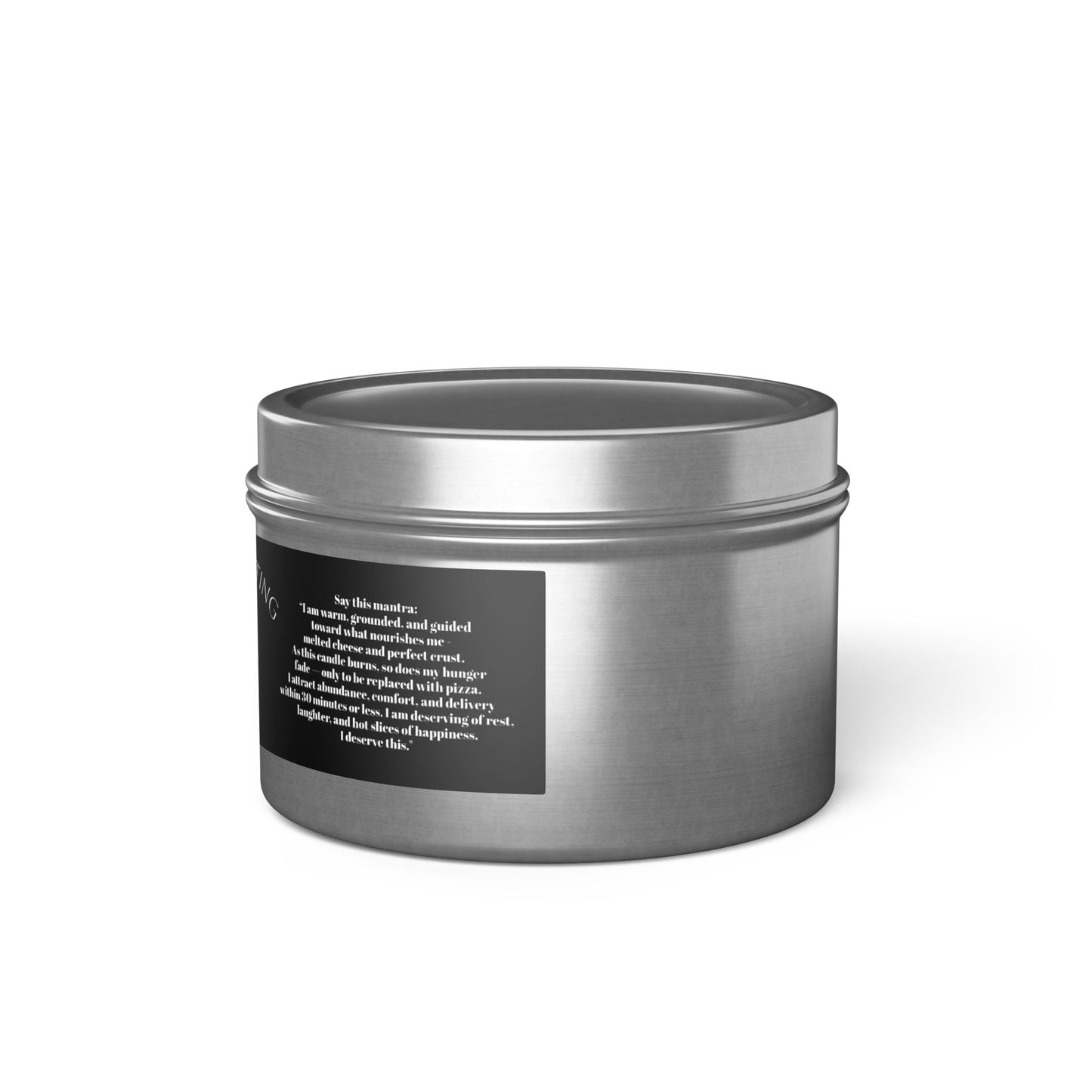 Pizza Manifesting Tin Candle - Fun & Quirky Candle for Pizza Lovers