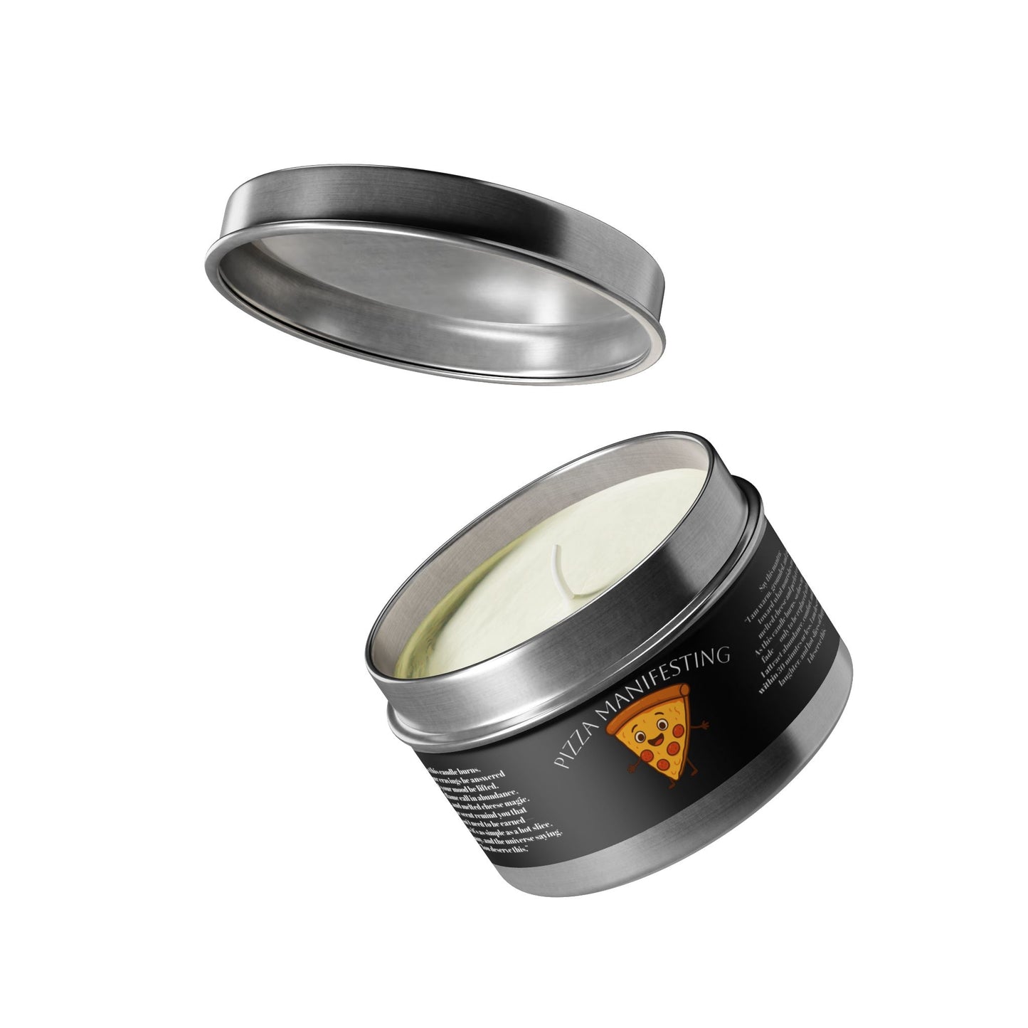 Pizza Manifesting Tin Candle - Fun & Quirky Candle for Pizza Lovers