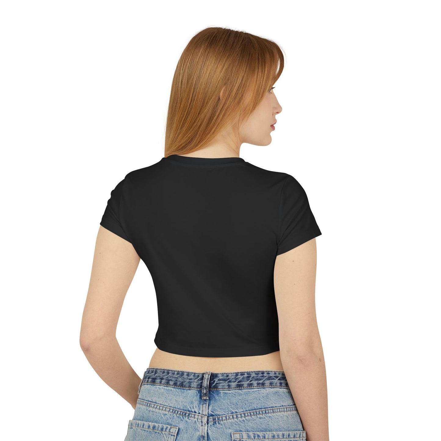 SLVT Graphic Women's Baby Tee, Casual Crop Top, Trendy T-Shirt, Gift for Her, Summer Fashion, Funny Apparel