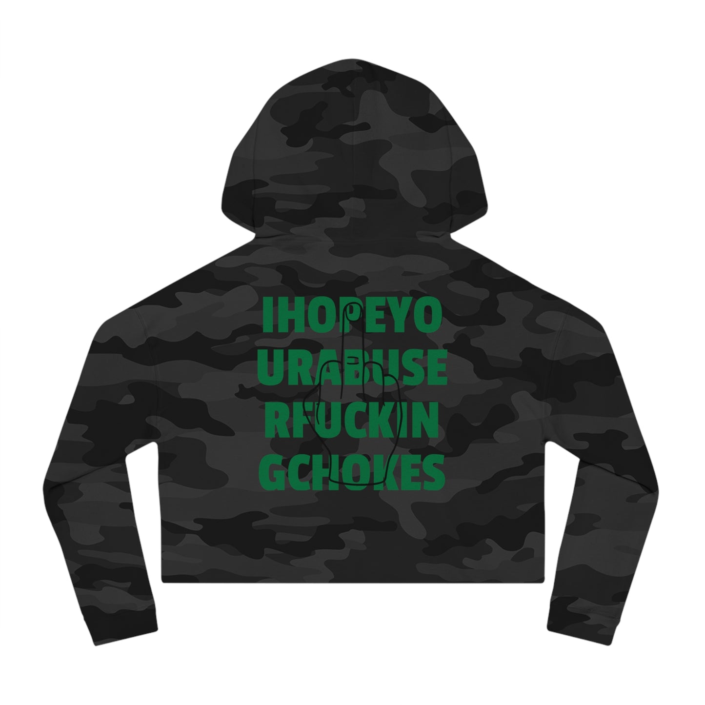 I Hope Your Abuser F*ng Chokes | Crop Hoodie
