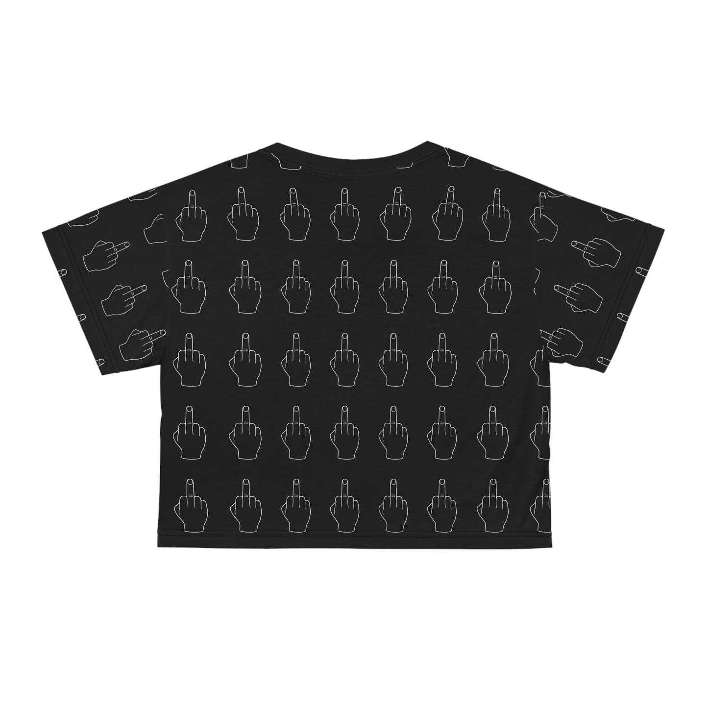 Bold Statement Crop Tee – Edgy Graphic Tee with Middle Finger Design for Trendsetters